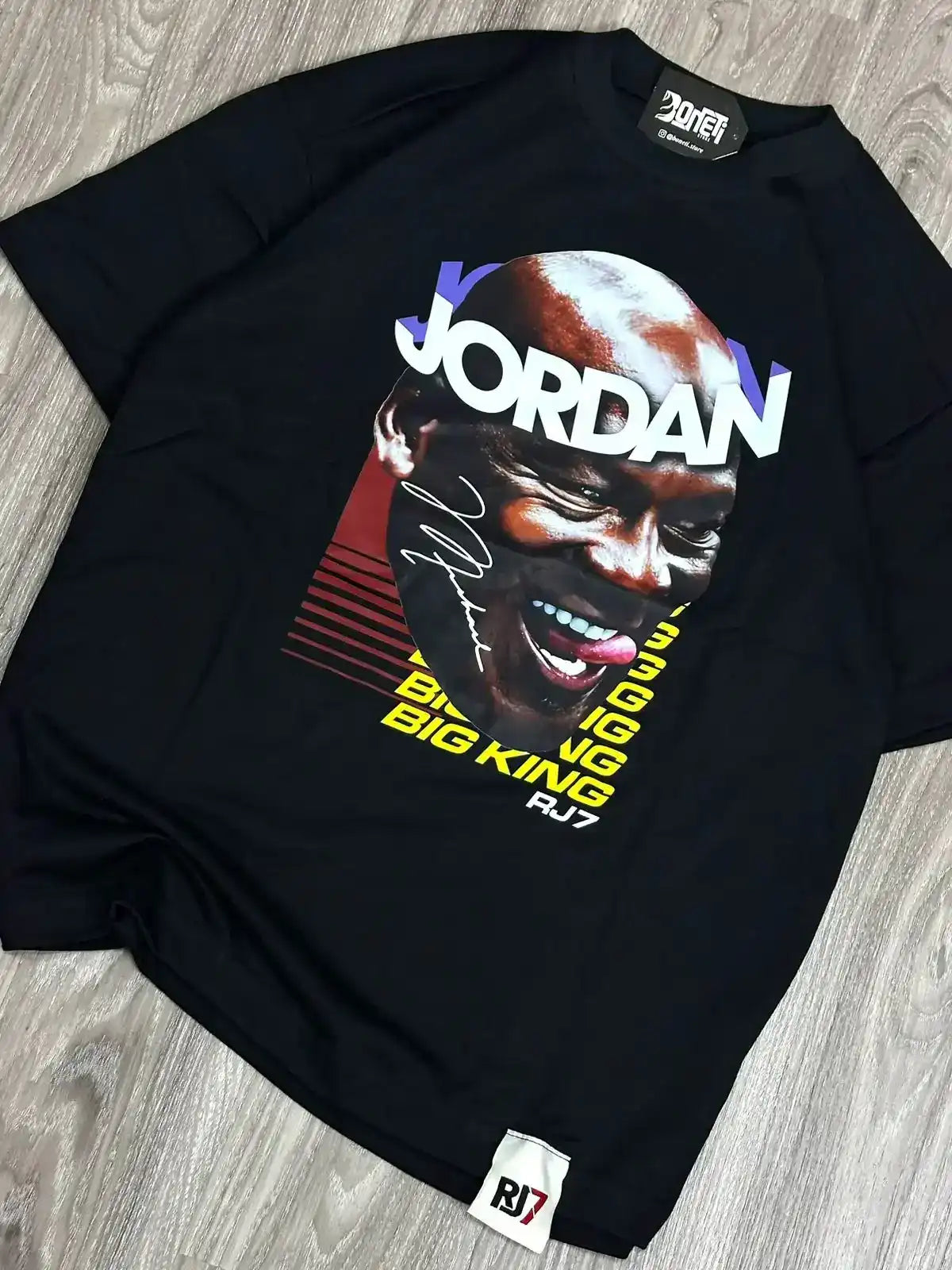 CAMISETA OVERSIZED RJ7 JORDAN KING - PRETA