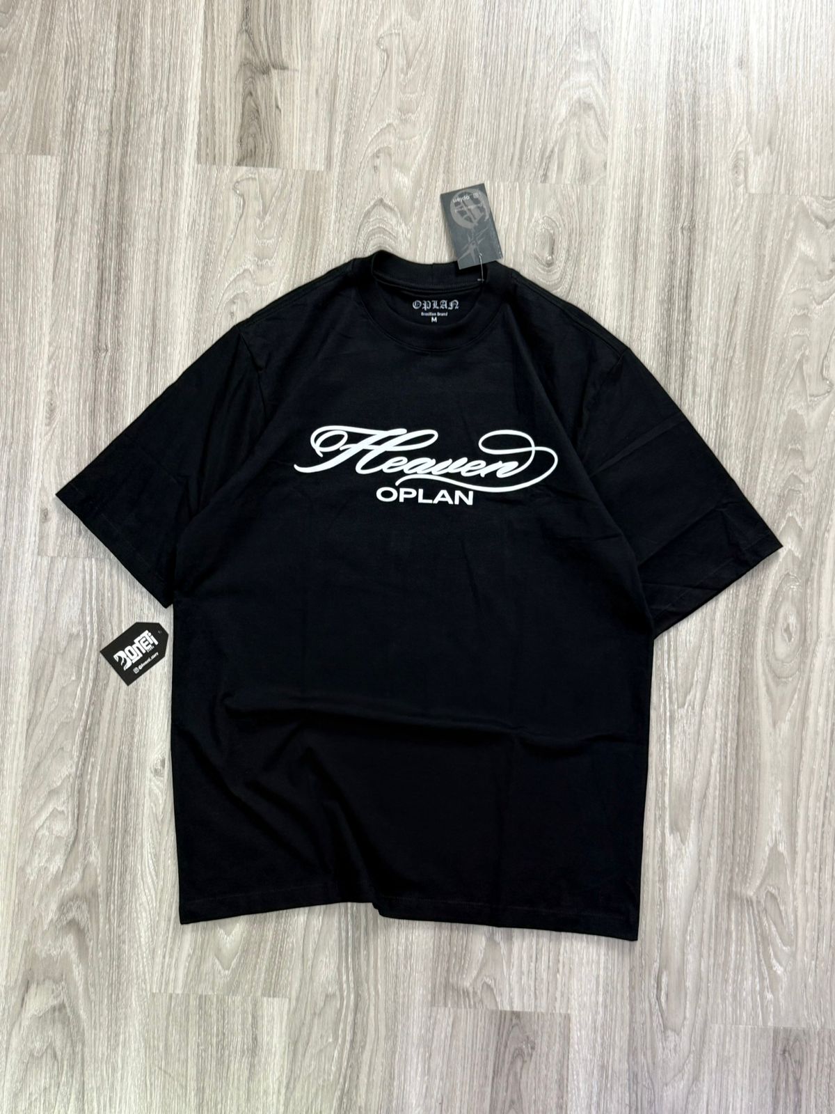 CAMISETA OVERSIZED OPLAN HEAVEN - PRETA