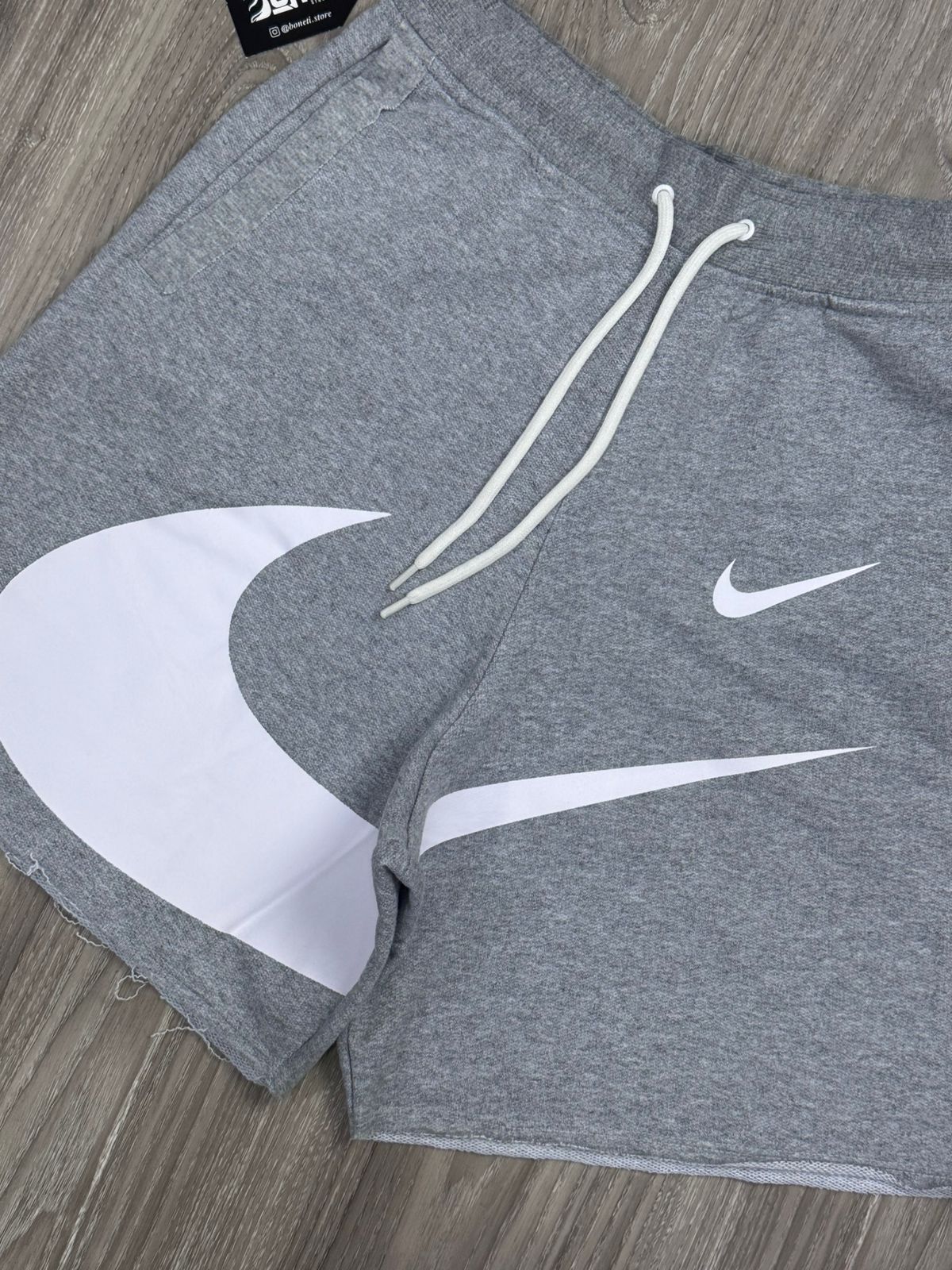 SHORTS MOLETOM NK MINI WITH BIG SWOOSH - CINZA