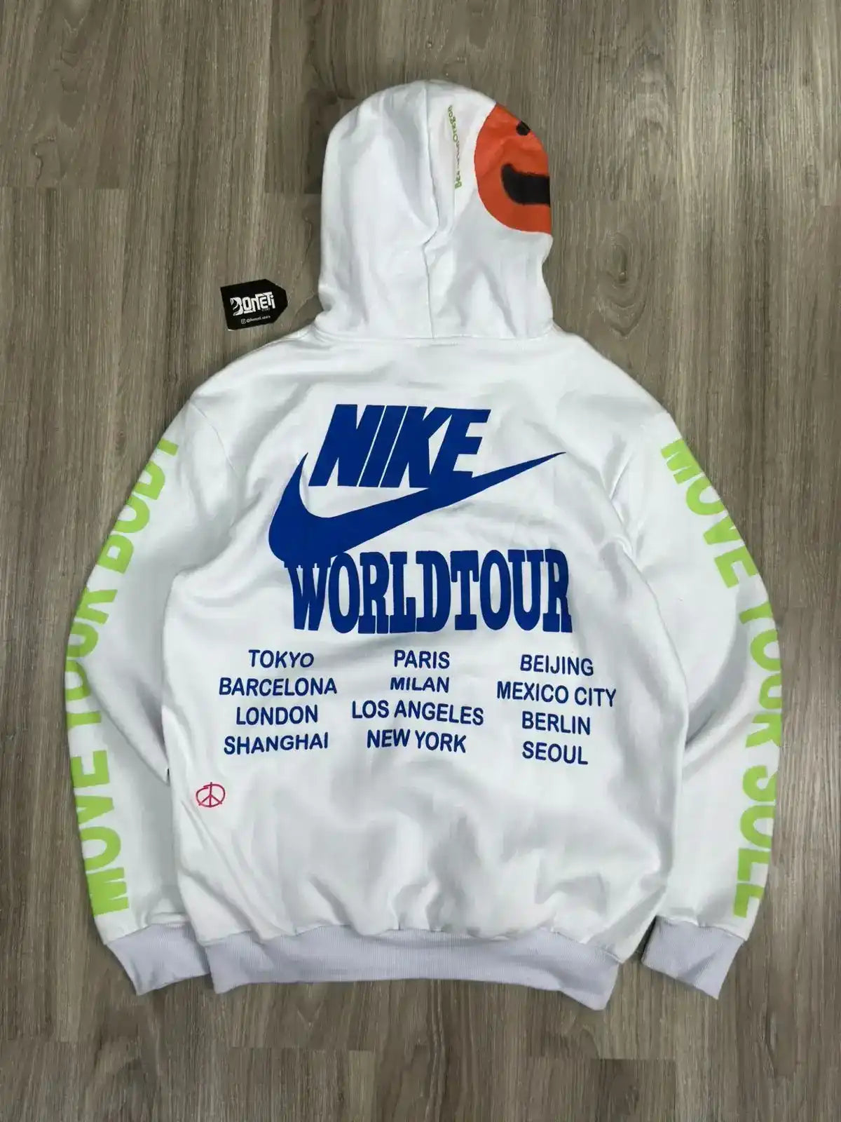 MOLETOM CANGURU NK WORLD TOUR - BRANCO