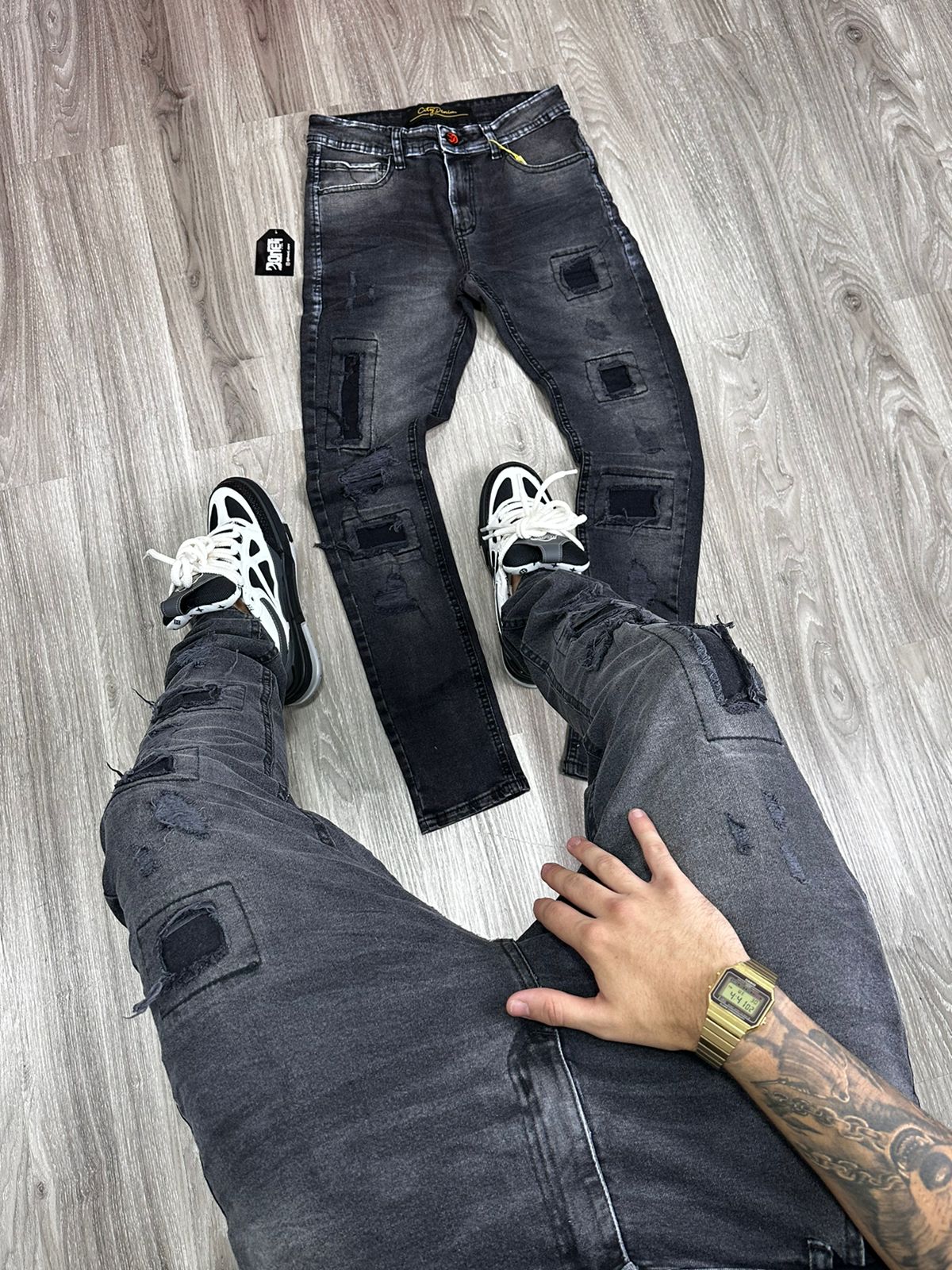 CALÇA JEANS ESCURO SKINNY CITY DENIM - 021