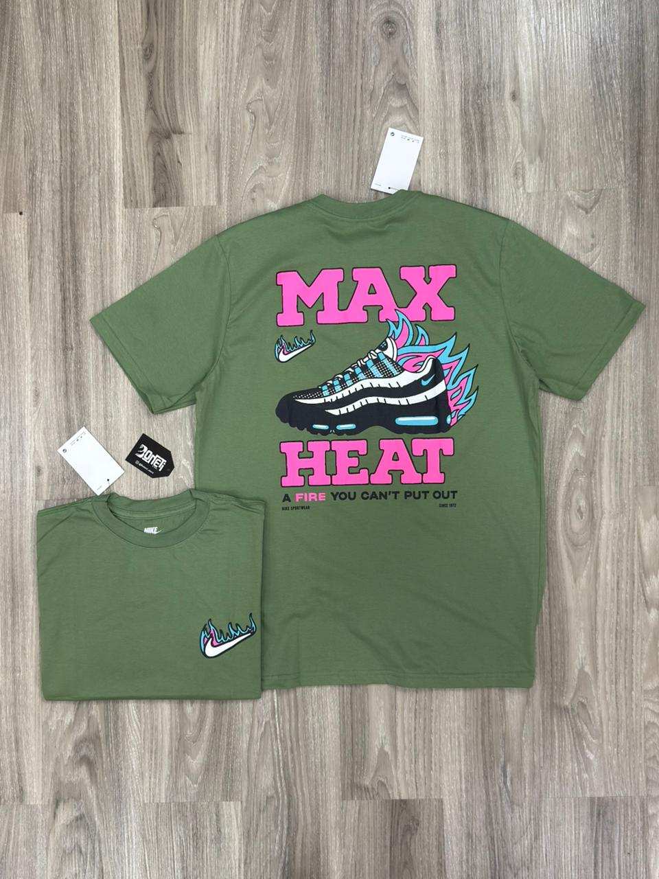 CAMISETA NK MAX HEAT - VERDE MUSGO