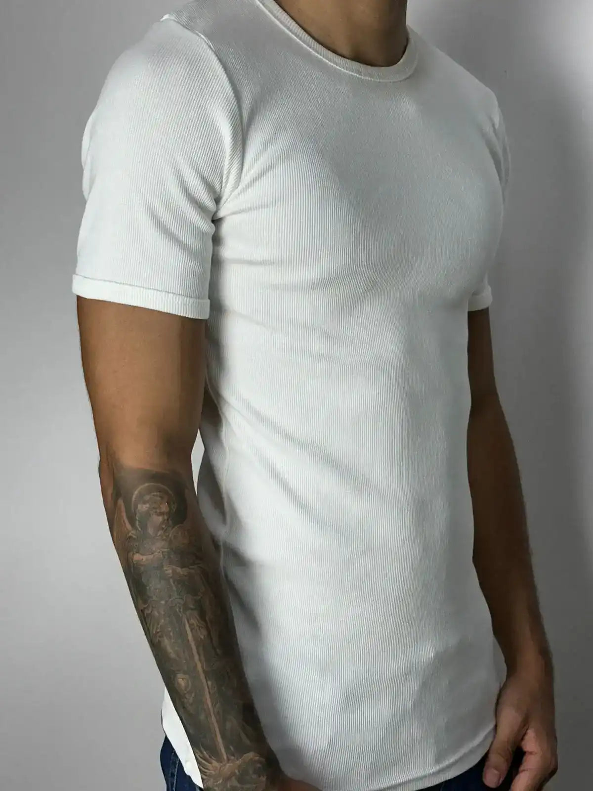 CAMISETA CANELADA - OFFWHITE