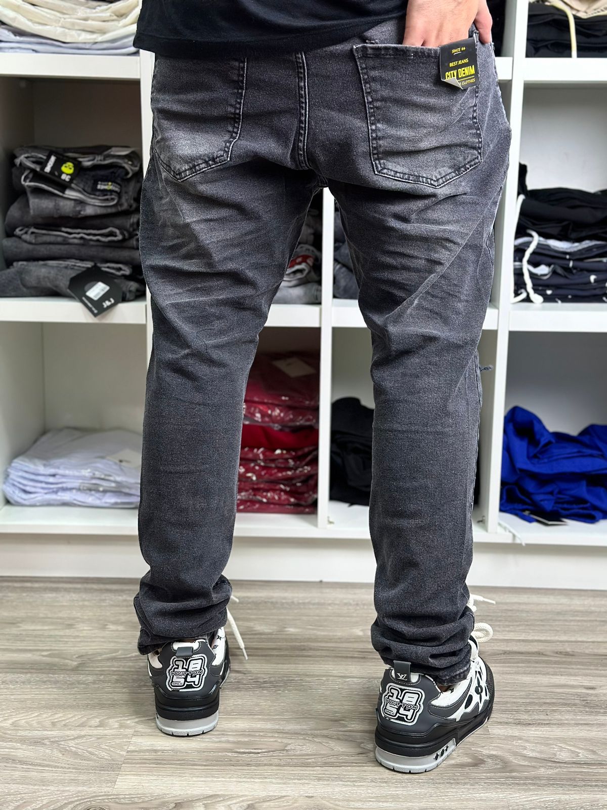CALÇA JEANS ESCURO SKINNY CITY DENIM - 021