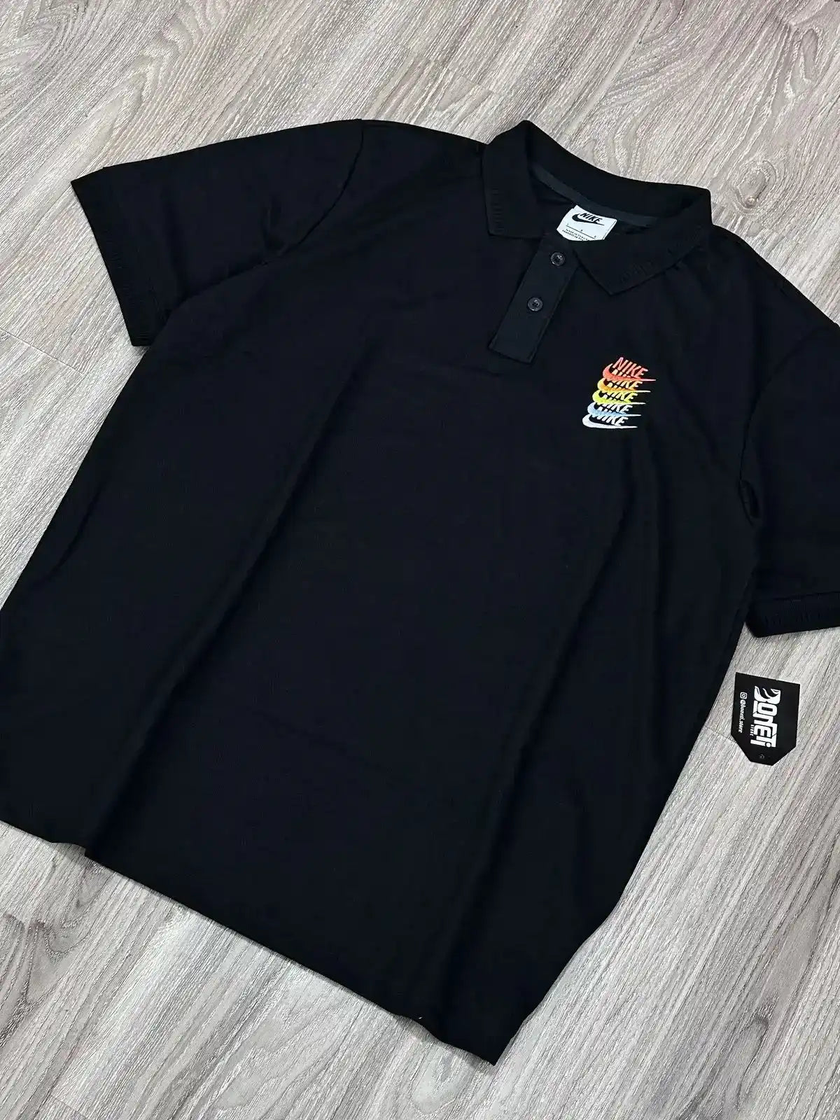 CAMISA POLO NK MULTI SWOOSH - PRETA