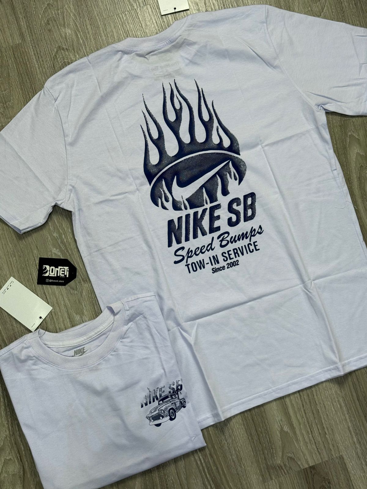 CAMISETA NK SB SPEED CAR - BRANCA