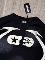 CAMISETA HELLSTAR WARM UP OFFWHITE - PRETA