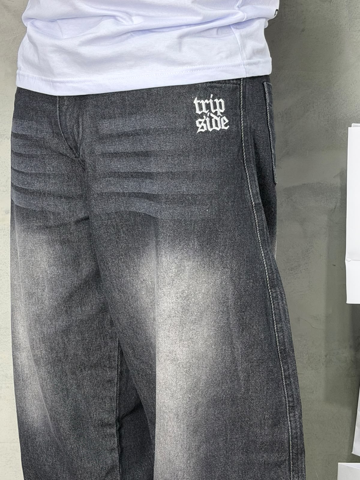 CALÇA JEANS BARREL ESCURA TRIPSIDE - 103