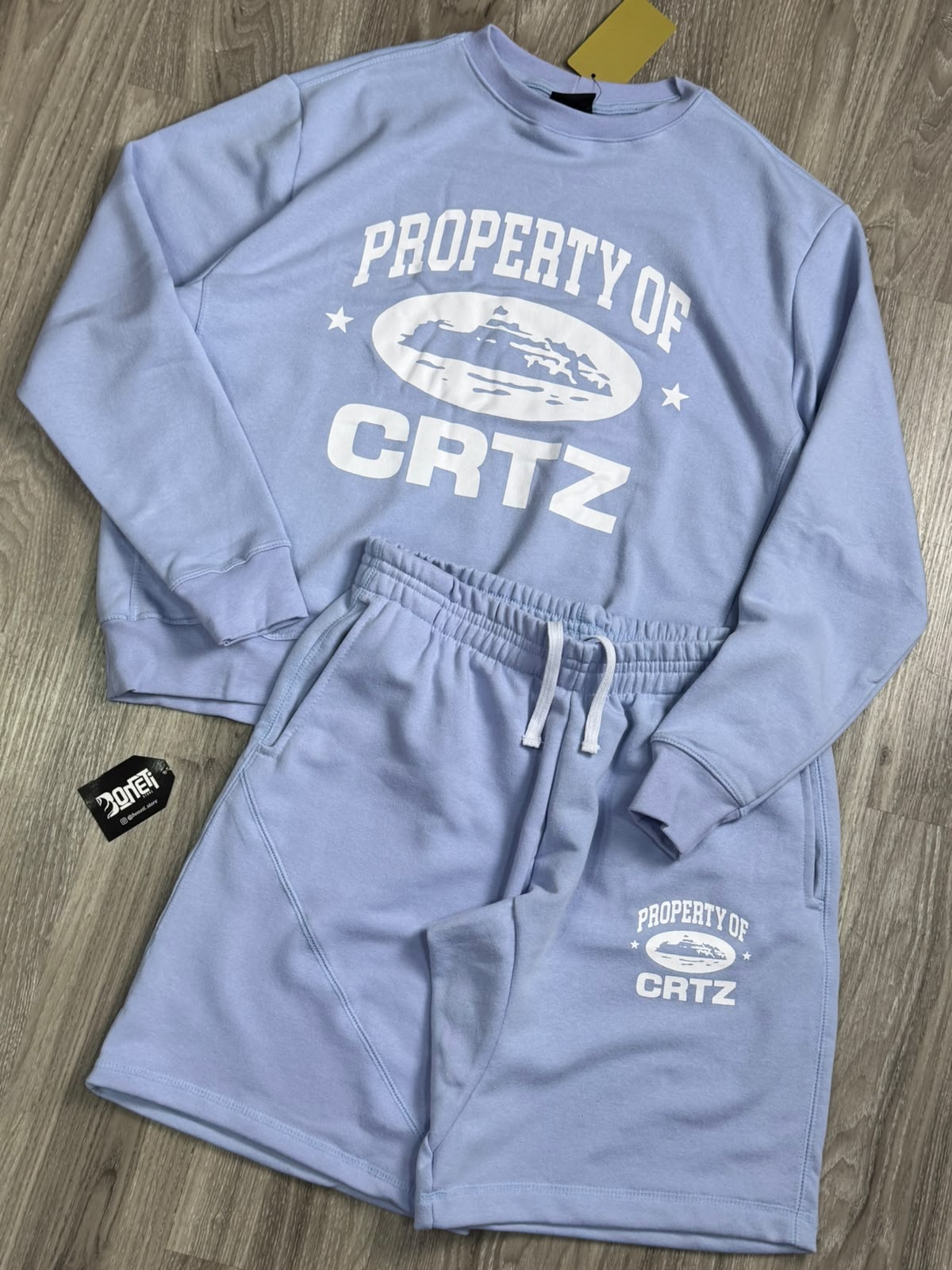 CONJUNTO CORTEIZ MOLETOM PROPERTY - BABY BLUE