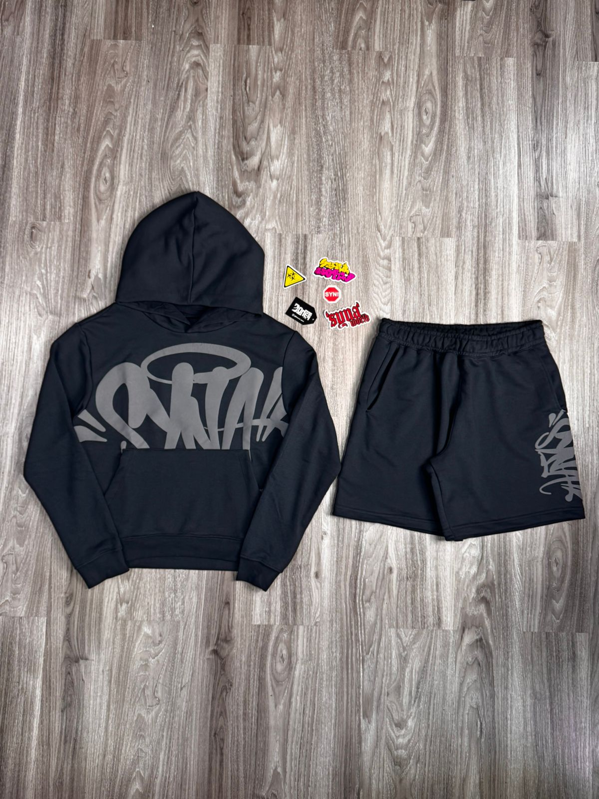 CONJUNTO SYNA WORLD MOLETOM - BLACK GREY