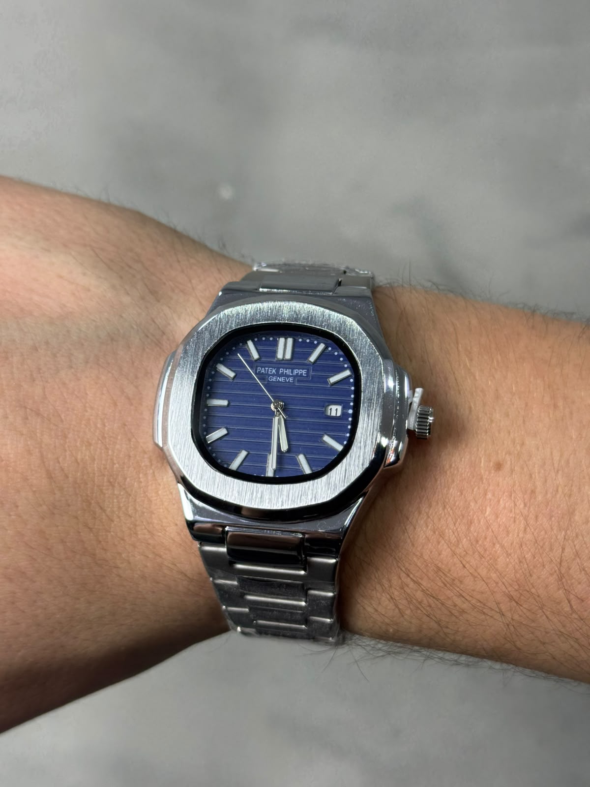 RELÓGIO PATEK NAUTILUS - PRATA BLUE