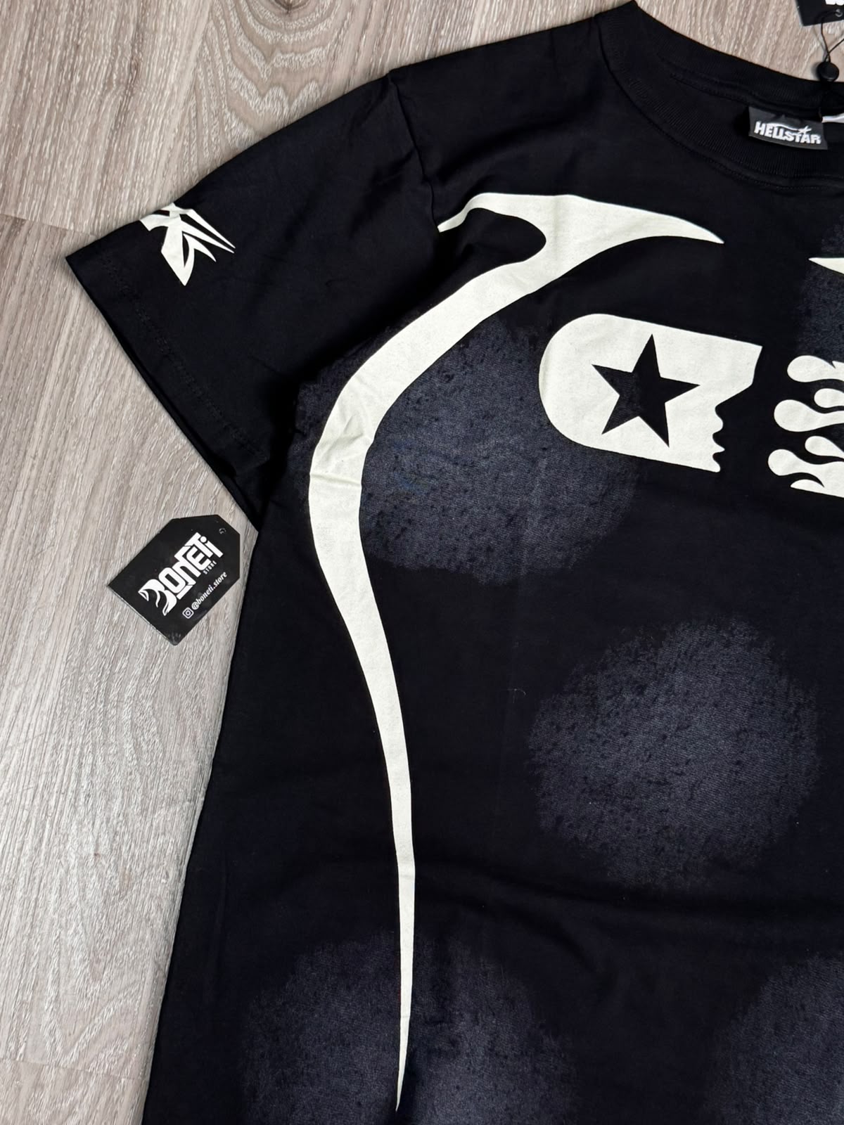 CAMISETA HELLSTAR WARM UP OFFWHITE - PRETA