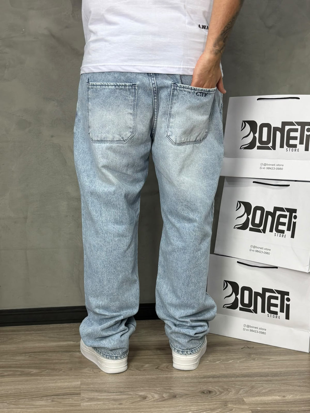 CALÇA JEANS RETA CLARA CITY DENIM - 6130