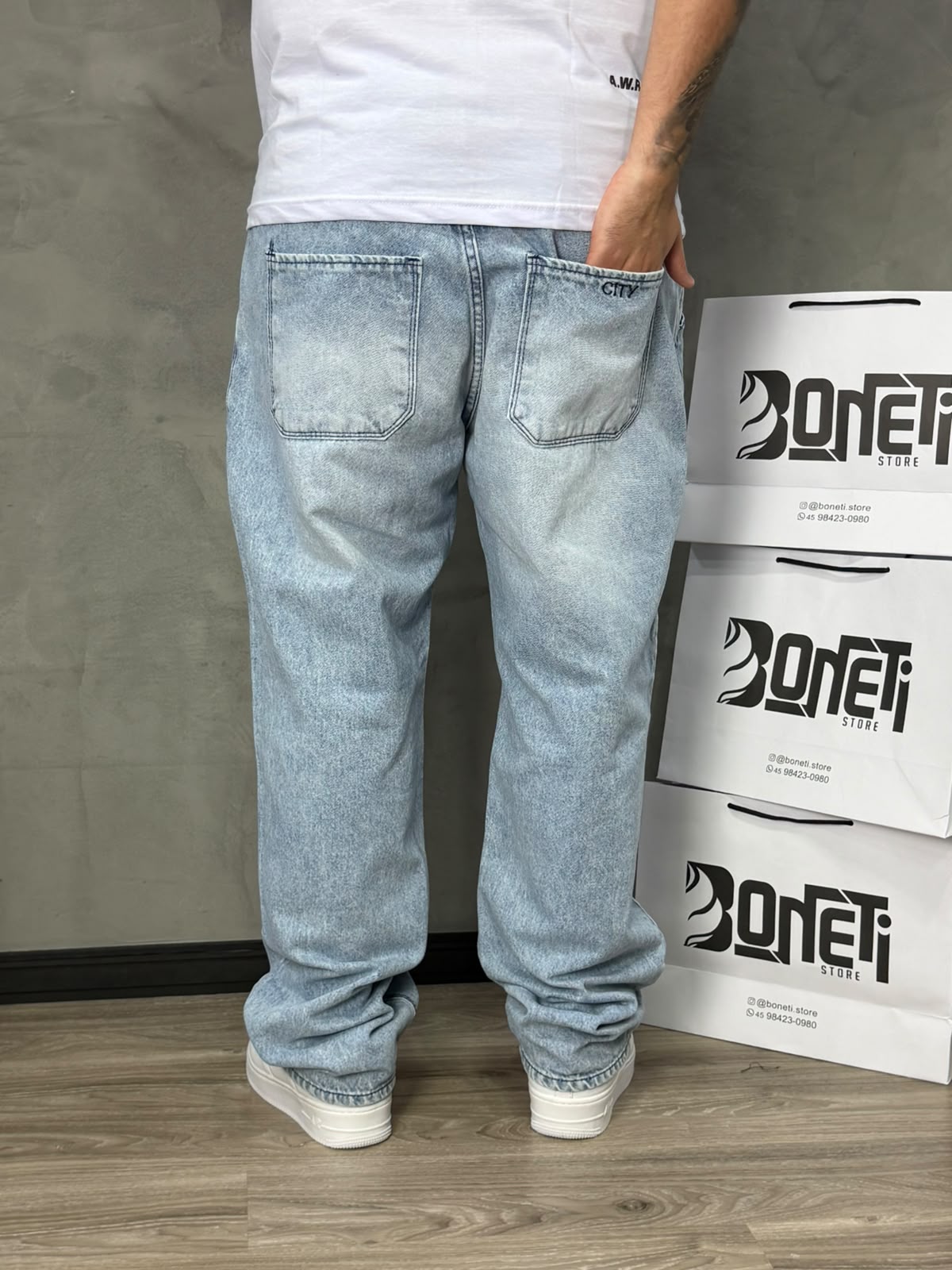 CALÇA JEANS RETA CLARA CITY DENIM - 6130