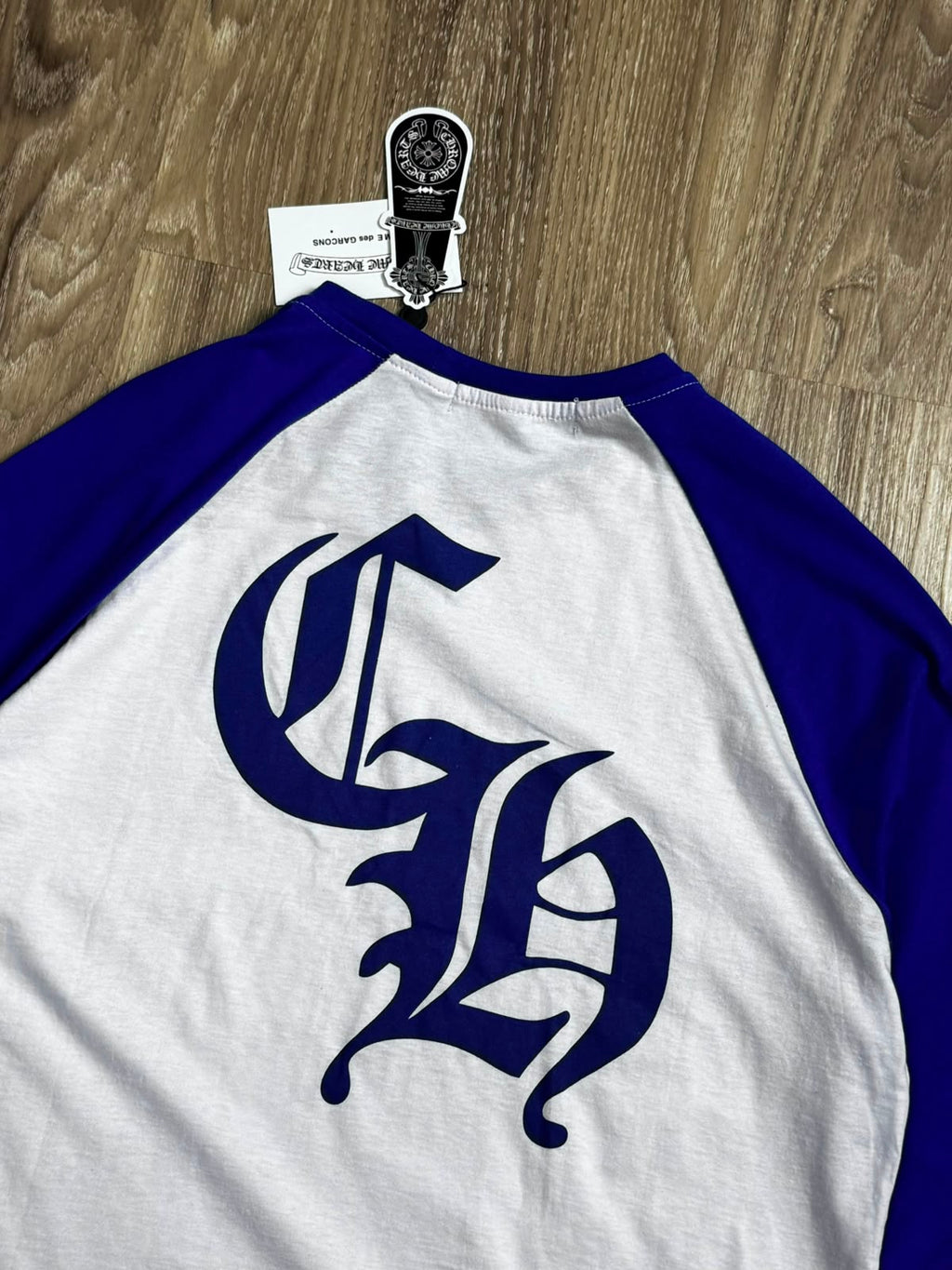 CAMISETA CHROME HEARTS LONG SLEEVE - WHITE BLUE