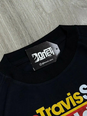 CAMISETA OVERSIZED RJ7 TRAVIS DONALDS - PRETA