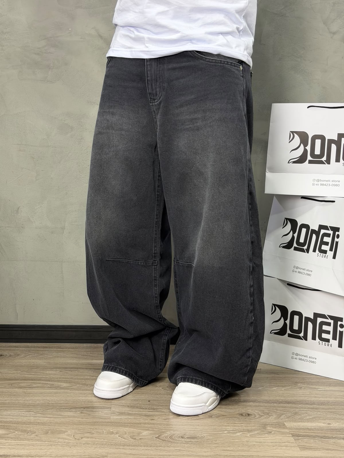 CALÇA JEANS BARREL ESCURA CITY DENIM - 6613