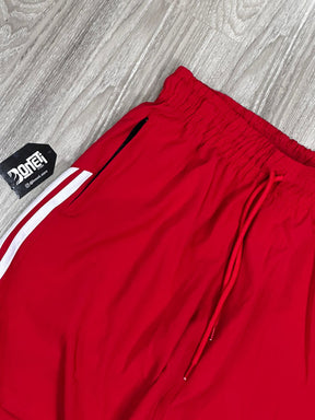 SHORTS TACTEL ADD LISTRAS - VERMELHO