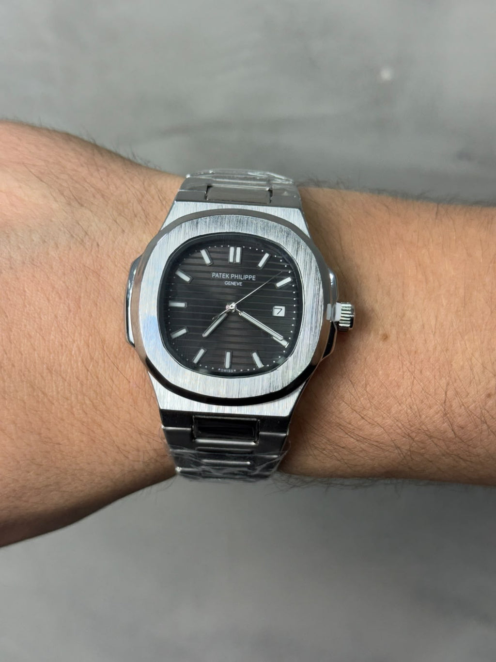 RELÓGIO PATEK NAUTILUS - PRATA BLACK