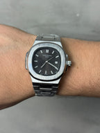 RELÓGIO PATEK NAUTILUS - PRATA BLACK