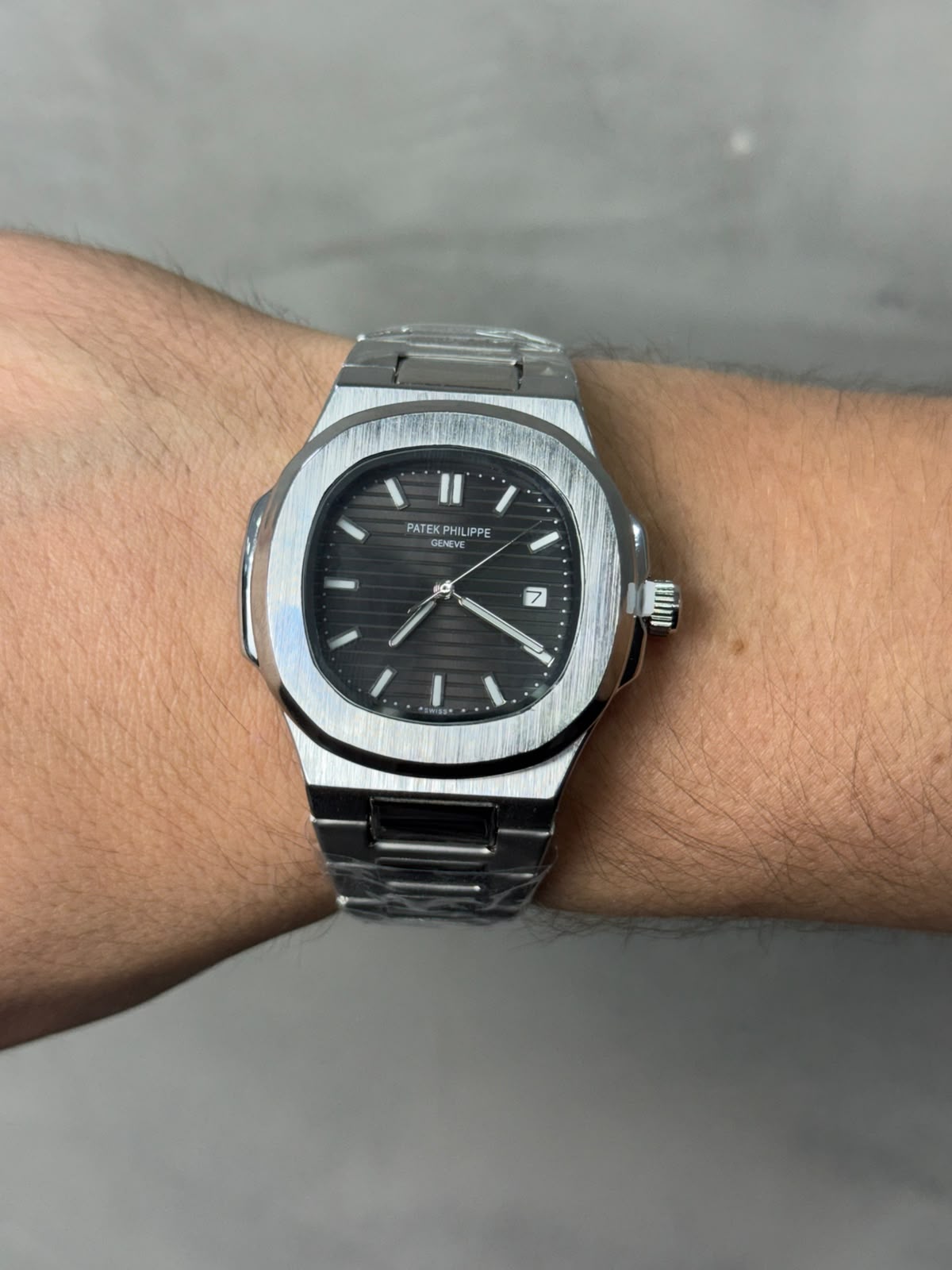 RELÓGIO PATEK NAUTILUS - PRATA BLACK