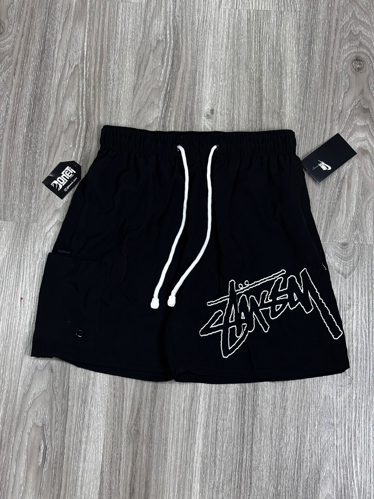 SHORTS TACTEL NK X STUSSY VAZADO - PRETO