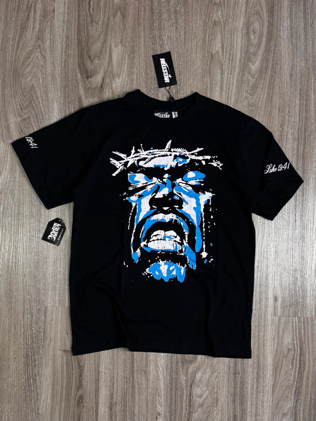 CAMISETA HELLSTAR JESUS WEPT - PRETA