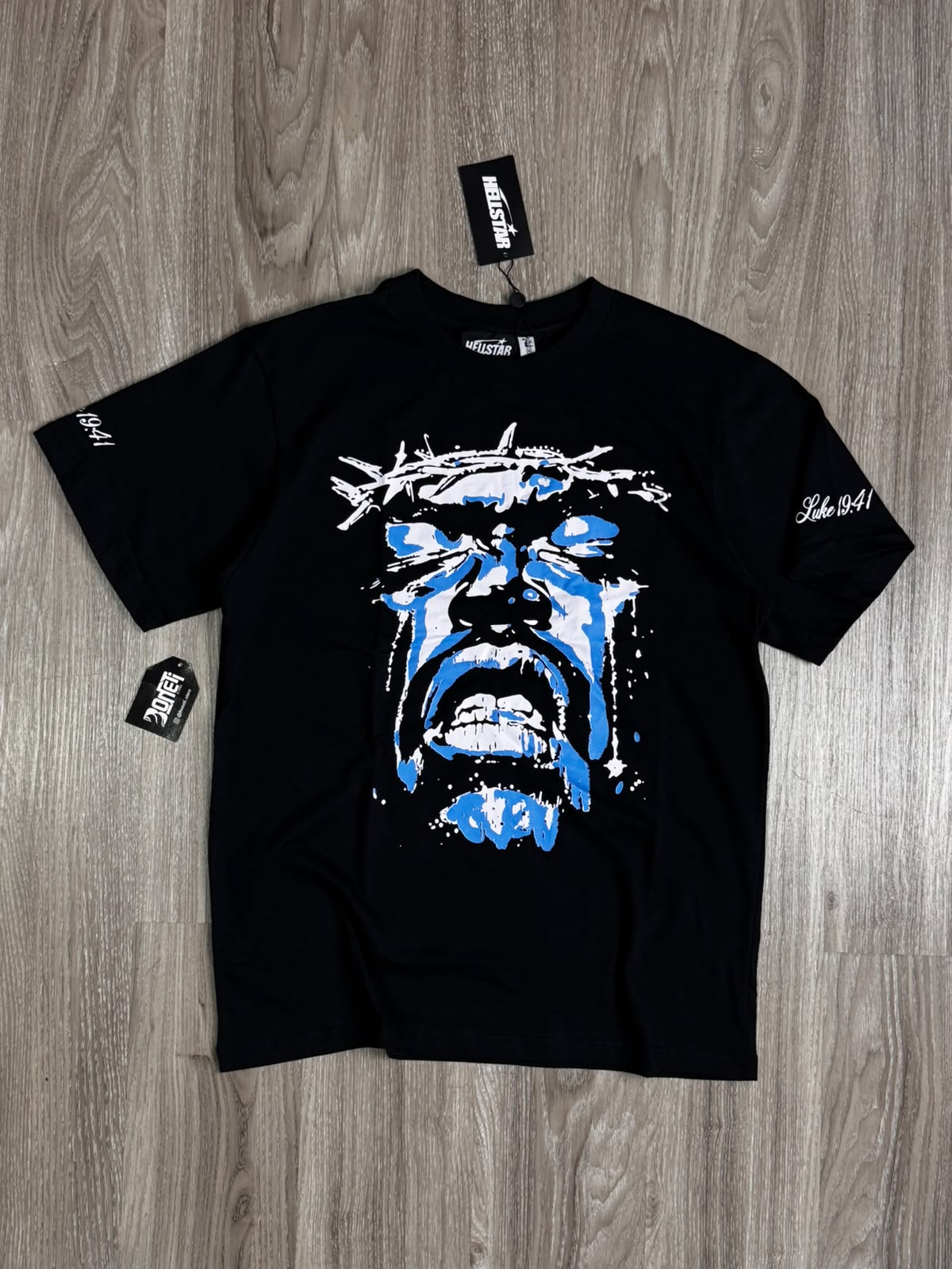 CAMISETA HELLSTAR JESUS WEPT - PRETA