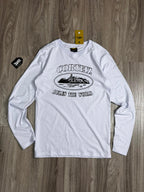 CAMISETA LONG SLEEVE CORTEIZ RULES WORLD - BRANCA