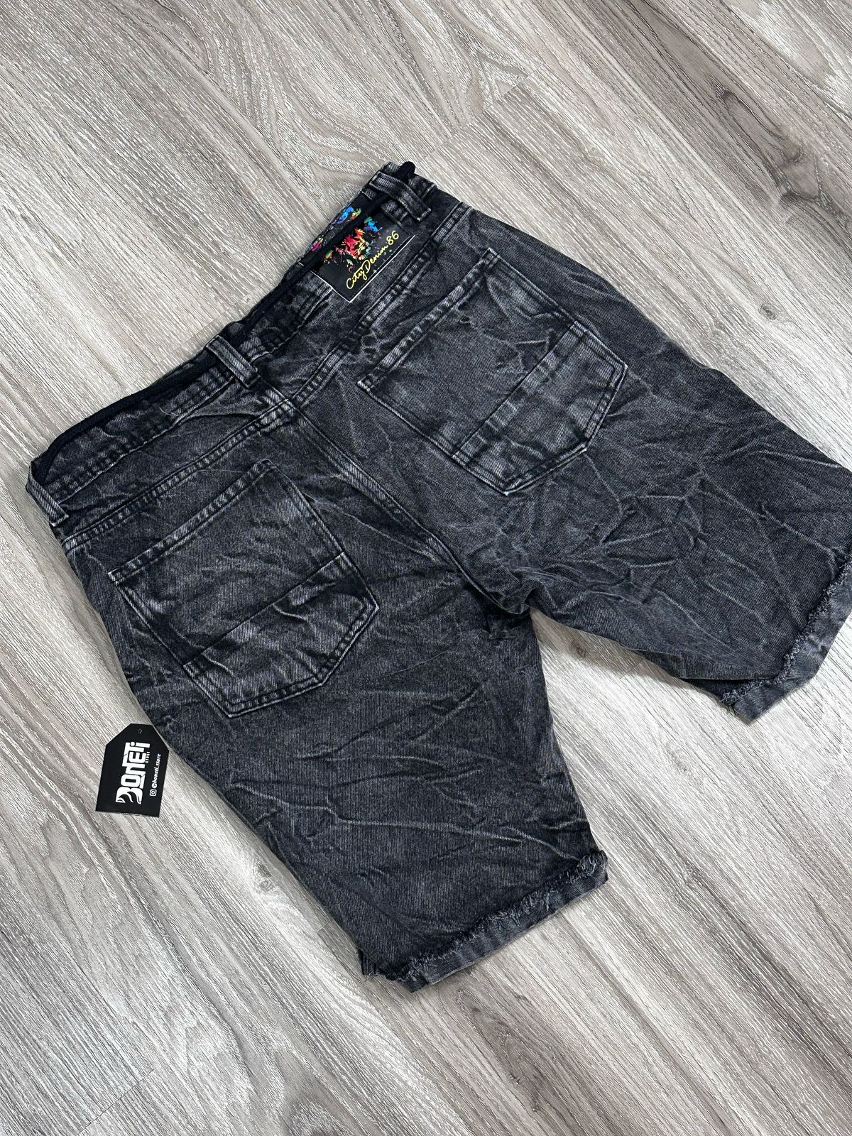 SHORTS JEANS PRETO ESTONADO CITY DENIM - 619