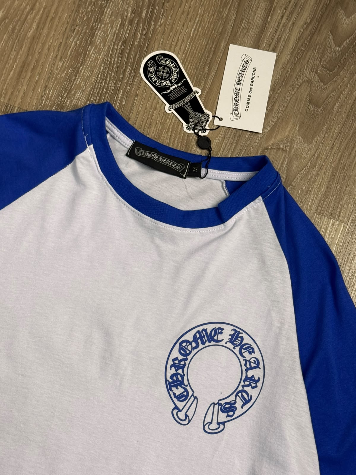 CAMISETA CHROME HEARTS LONG SLEEVE - WHITE BLUE