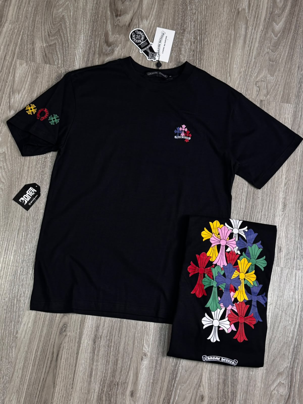 CAMISETA CHROME HEARTS FLORAL - PRETA