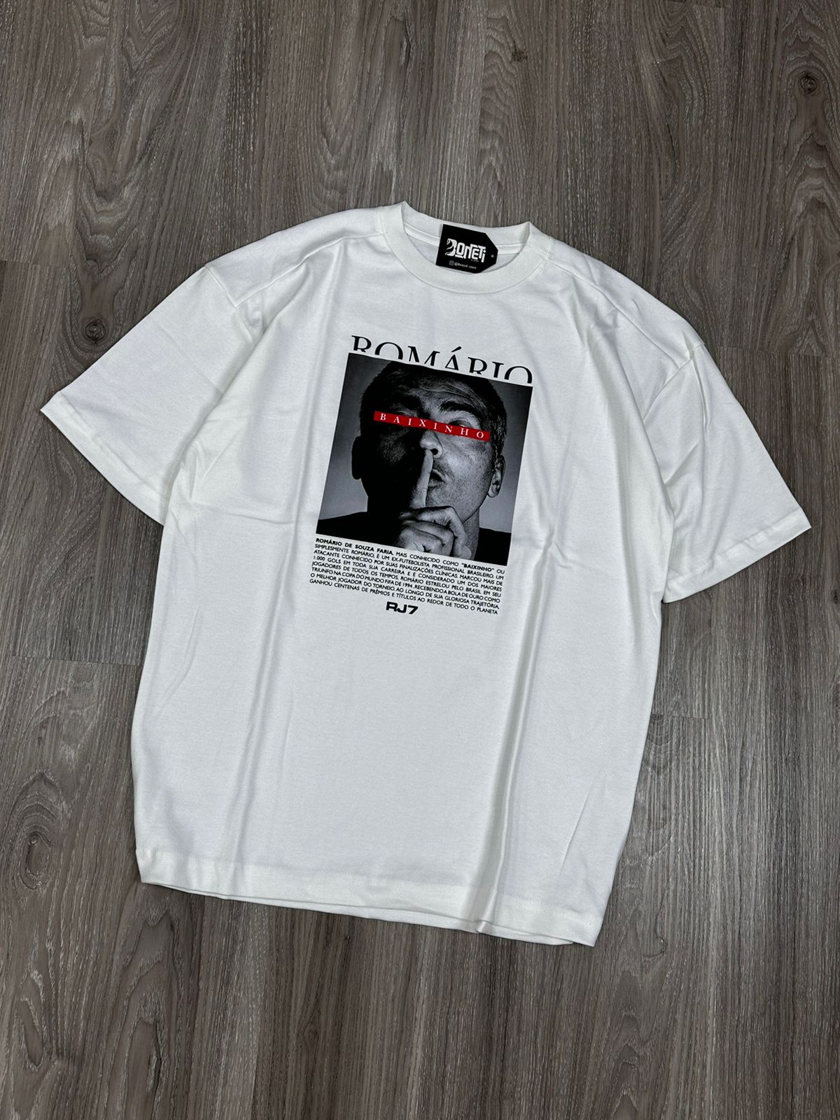 CAMISETA OVERSIZED RJ7 ROMÁRIO - OFFWHITE