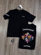 CAMISETA CHROME HEARTS MULTICOLOR CROSS - PRETA
