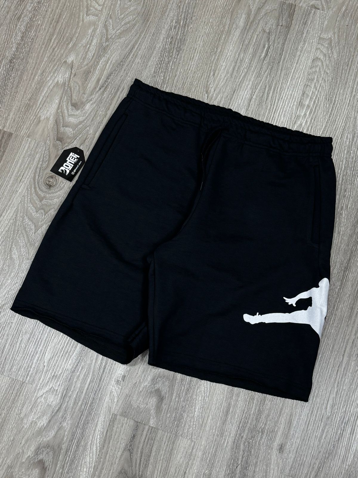 SHORTS MOLETOM JORDAN - PRETO