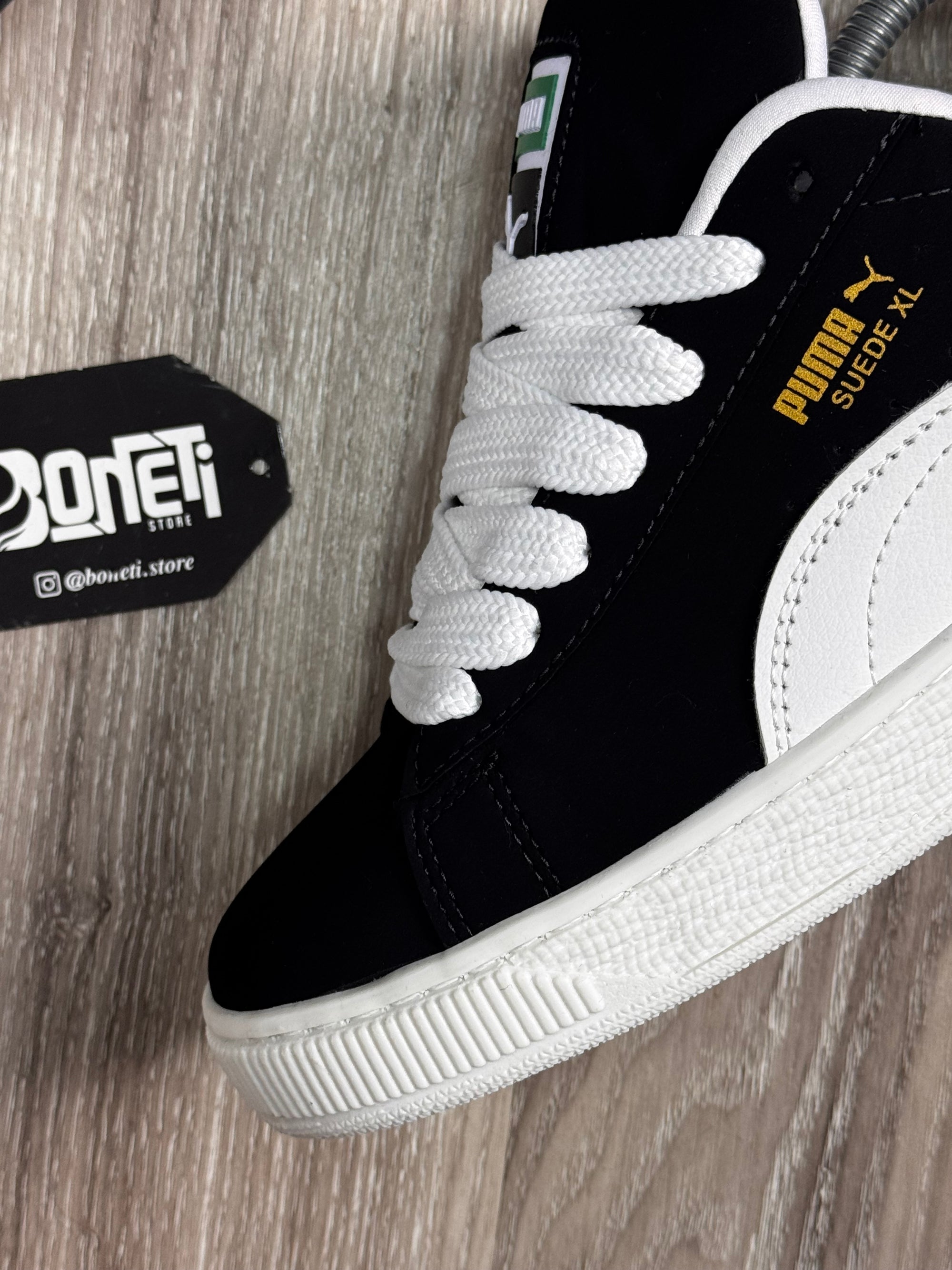 TÊNIS PM SUEDE CAMURÇA - PRETO/BRANCO