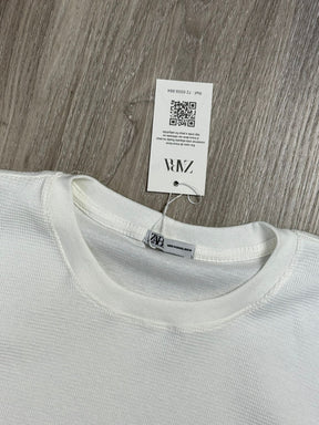 CAMISETA SLIM TRICOT ZARA - BRANCA