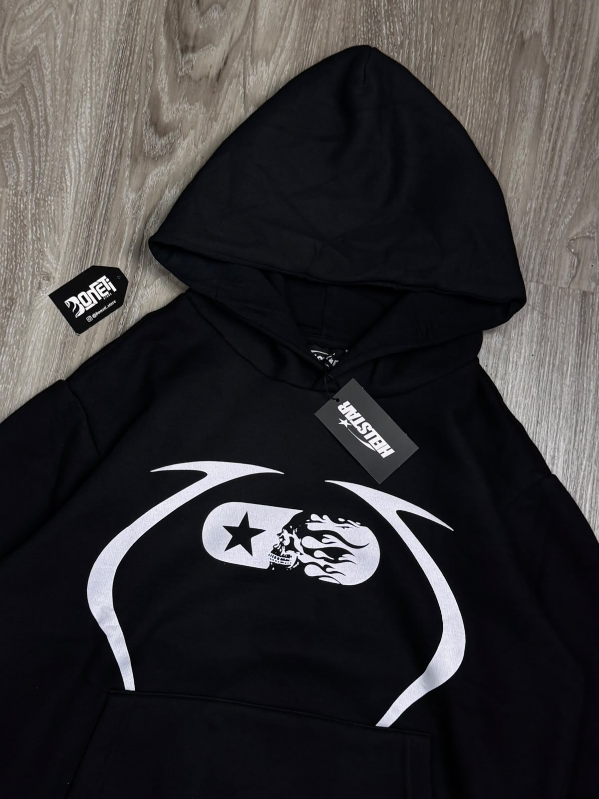 MOLETOM CANGURU HELLSTAR WARM UP - PRETO