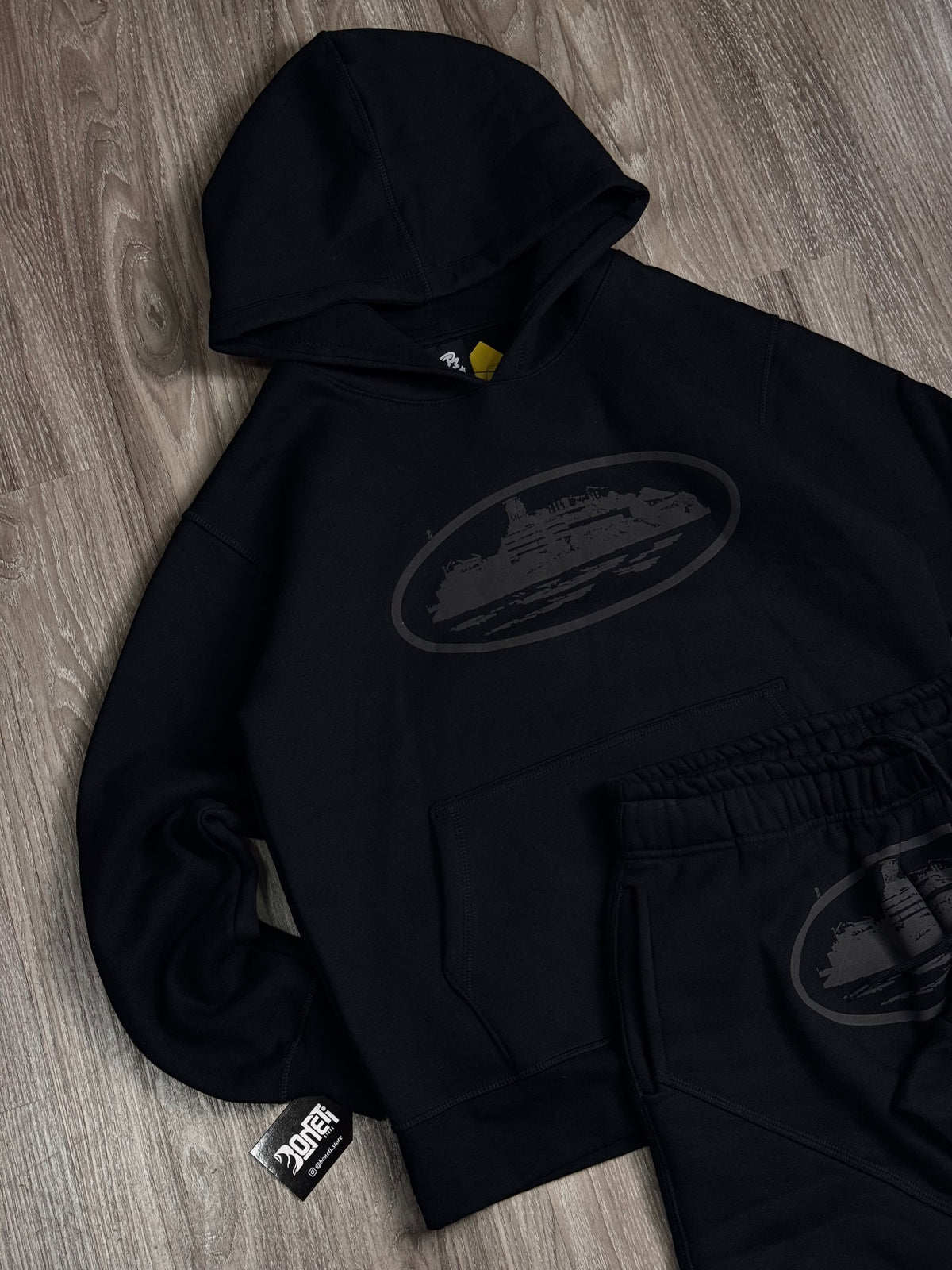CONJUNTO CORTEIZ MOLETOM ISLAND - BLACK GREY