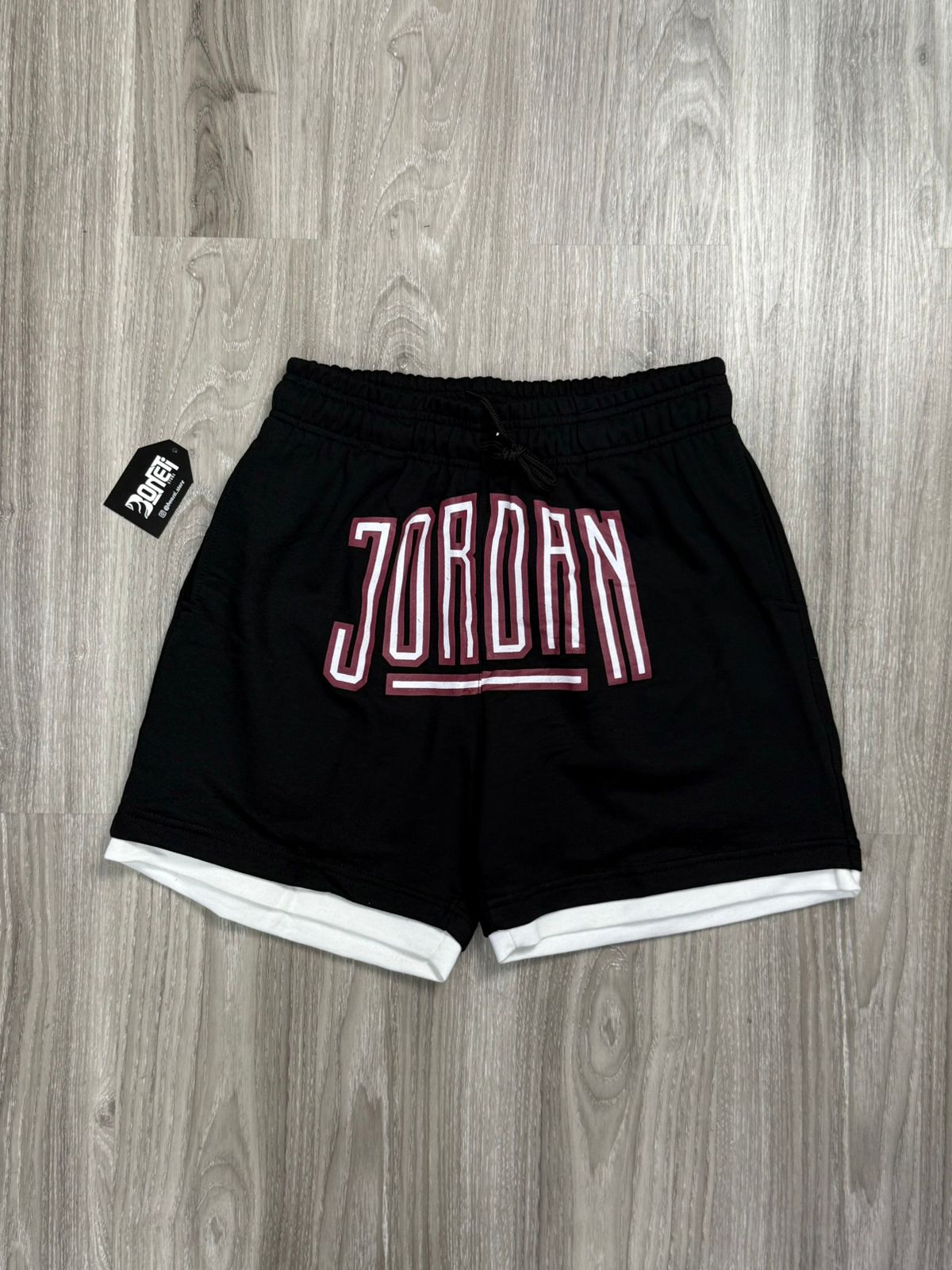SHORTS MOLETOM JORDAN LOGO - PRETO
