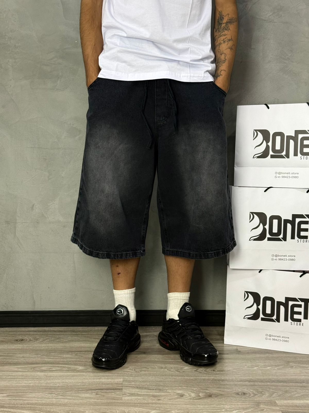BERMUDA JORTS MJ JEANS ESCURO – Boneti Store | Oficial