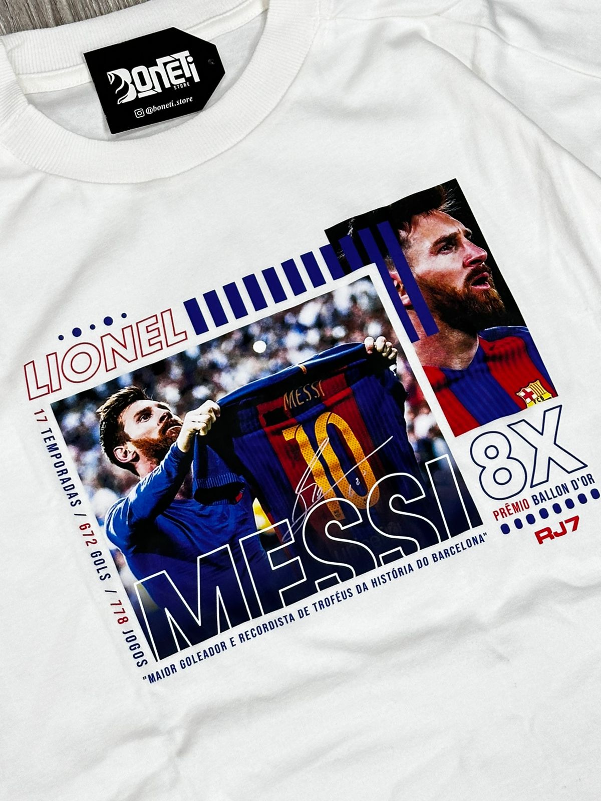 CAMISETA OVERSIZED RJ7 MESSI 8X - OFFWHITE