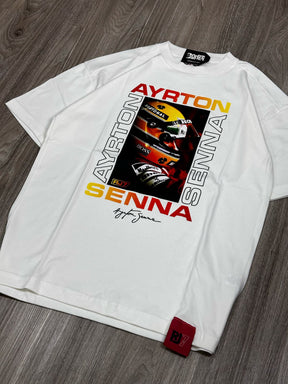 CAMISETA OVERSIZED RJ7 SENNA - OFFWHITE