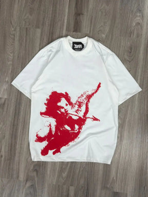 CAMISETA OVERSIZED OPLAN CUPID - OFF RED