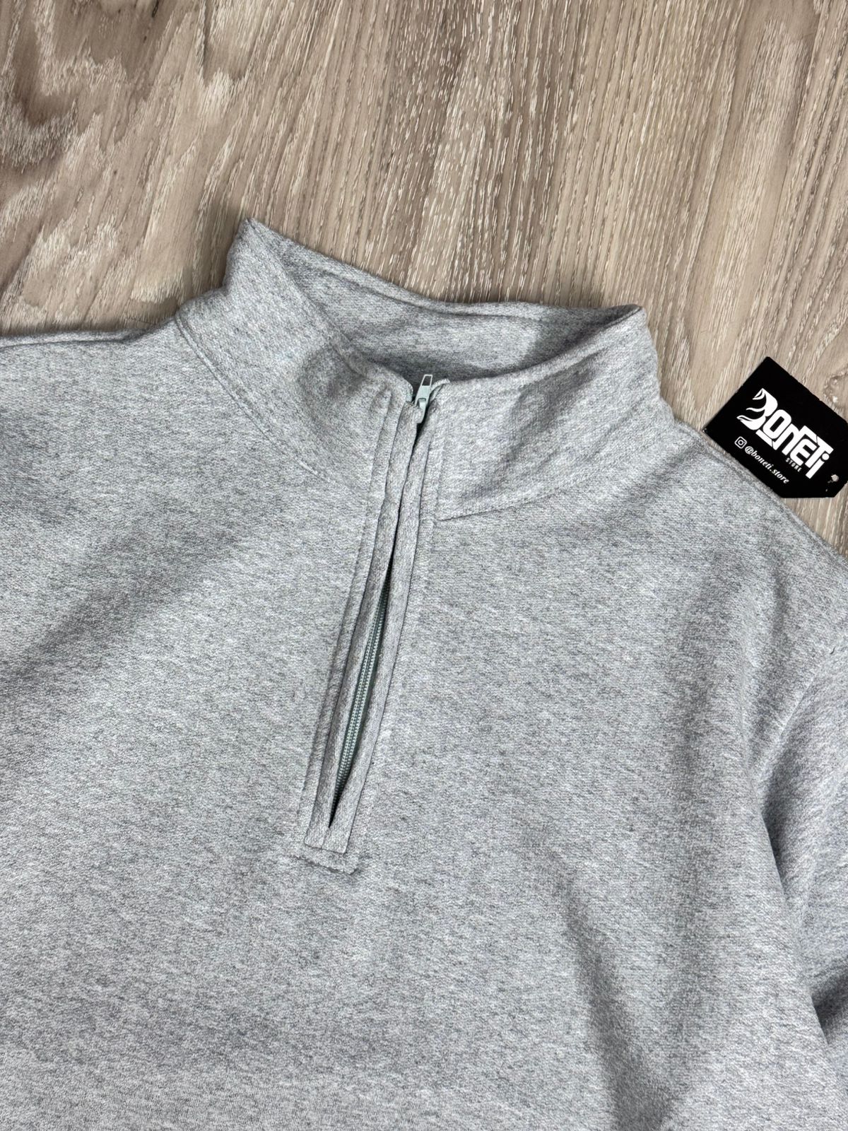 MOLETOM GOLA ALTA ZIP Z.A - CINZA