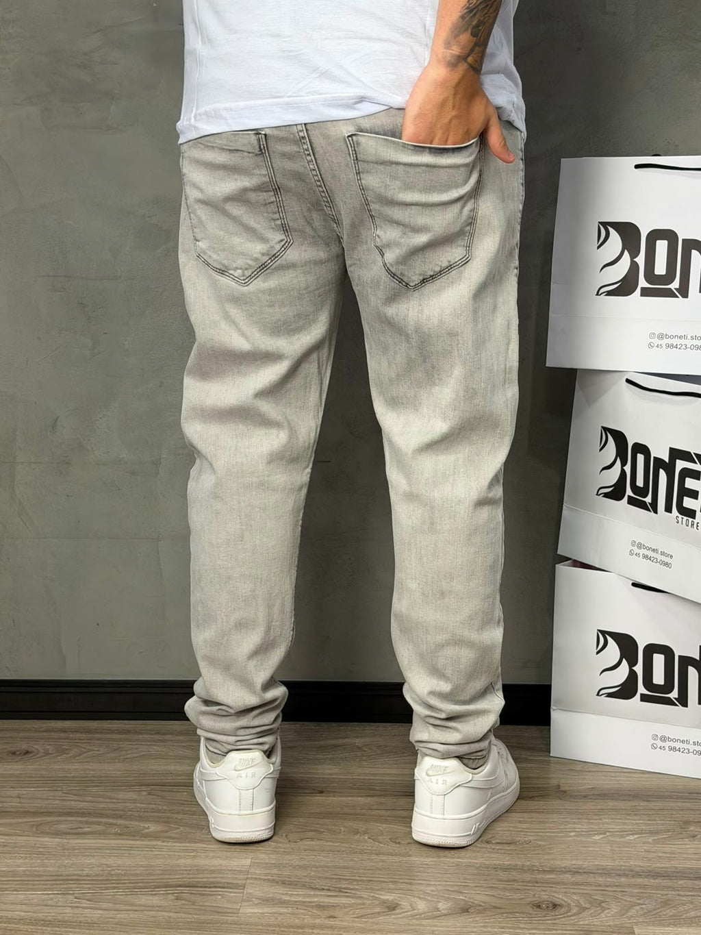 CALÇA JEANS SKINNY CINZA JAY JONES - 8434