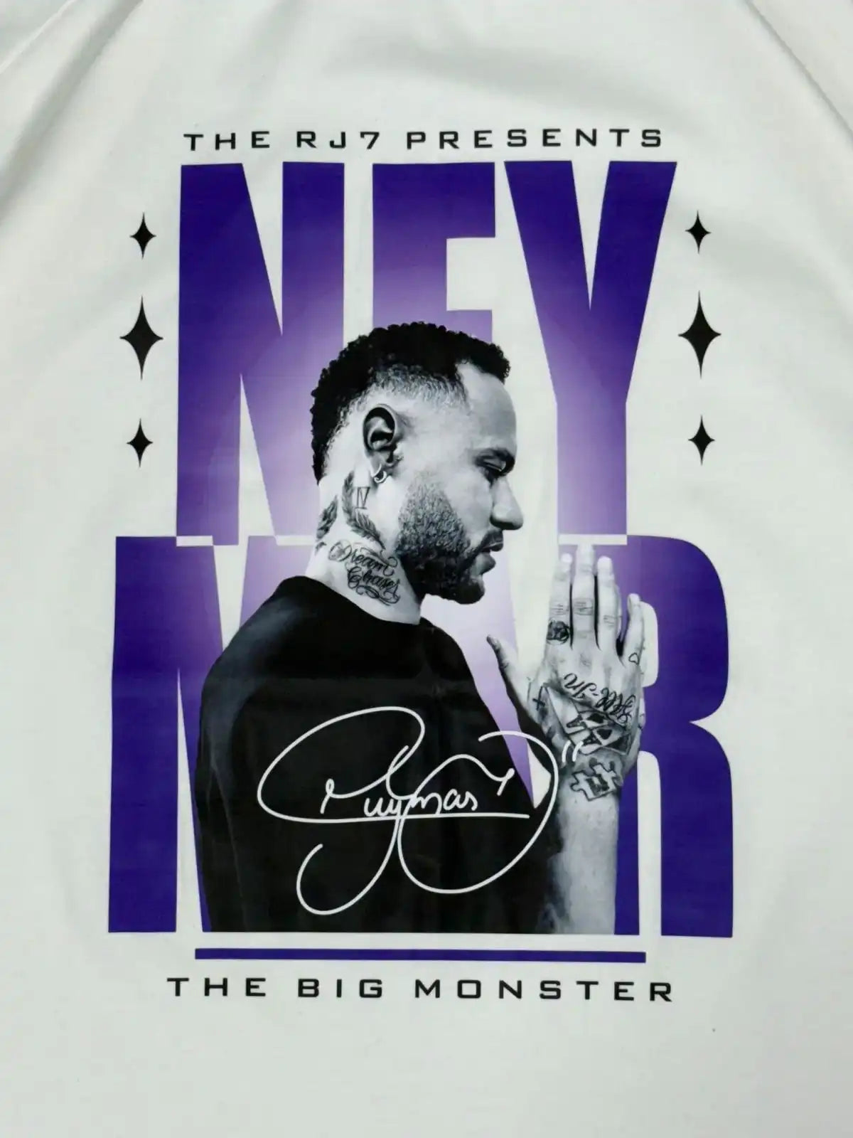 CAMISETA OVERSIZED RJ7 NEY MONSTER - OFFWHITE