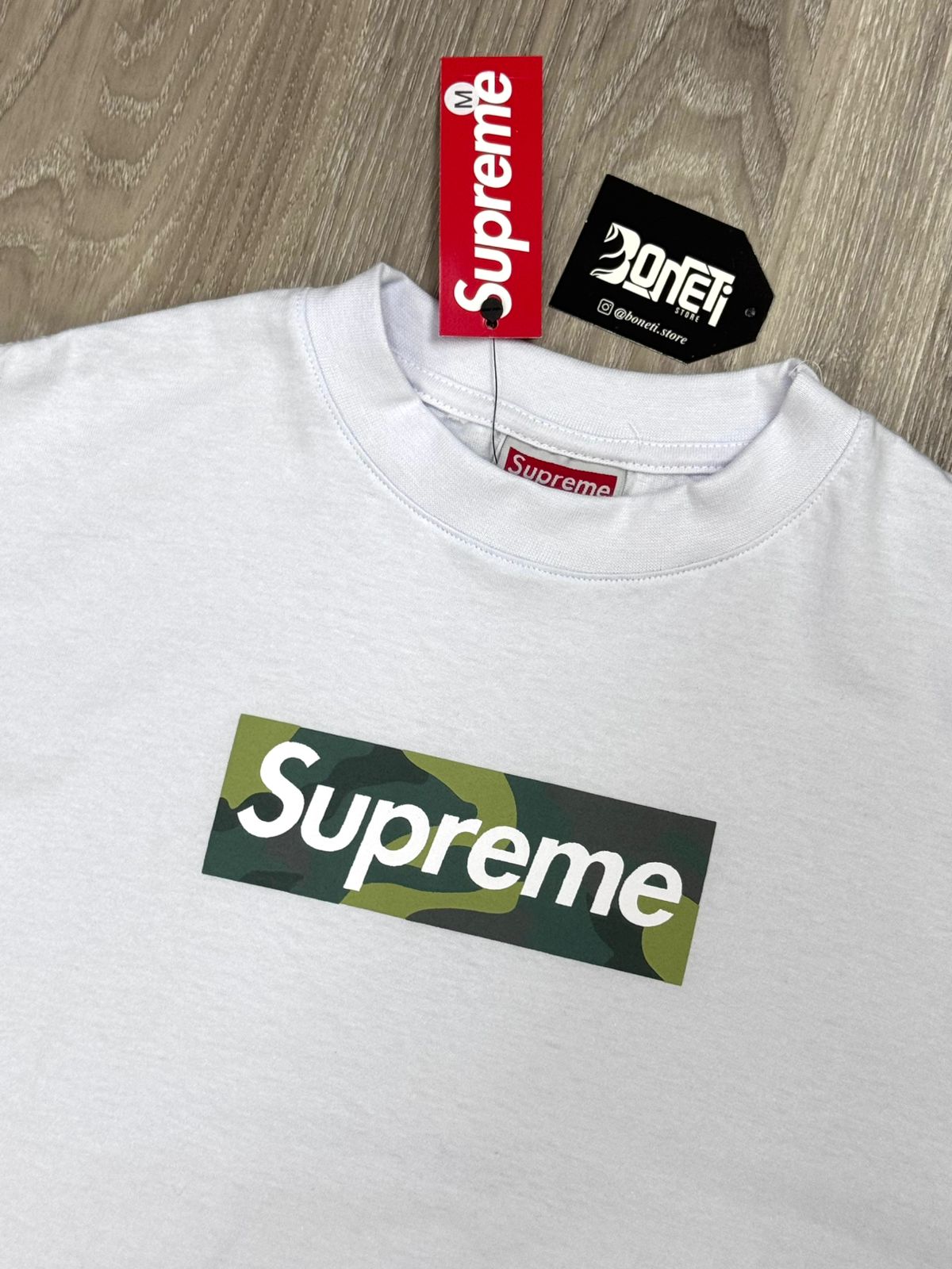 CAMISETA SUP BOX LOGO - CAMUFLADA BRANCA