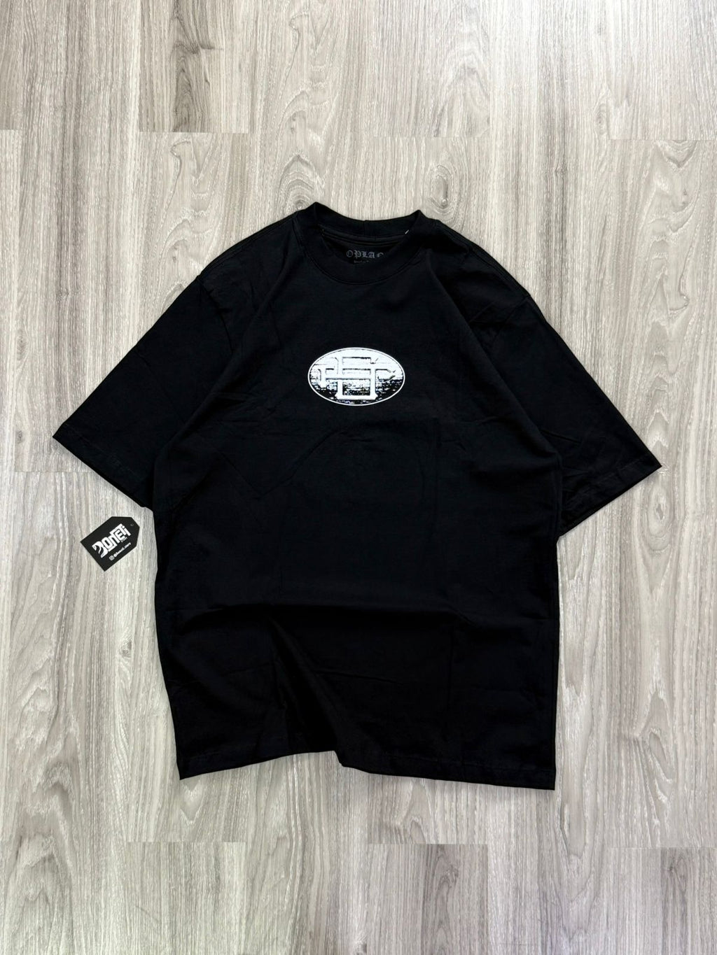 CAMISETA OVERSIZED OPLAN ANGEL OF LOVE - PRETA