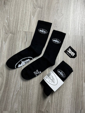 MEIA CANO ALTO CORTEIZ - PRETA